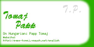 tomaj papp business card